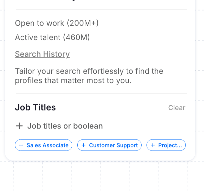 Mopid search query builder for open-to-work and active talent profiles